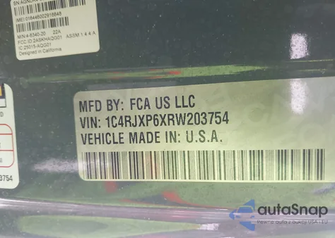 2024 Jeep Wrangler 4Xe Sahara 4Xe z USA, uszkodzony, nr VIN 1C4RJXP6XRW203754